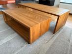 Mooie tweedelige Leolux Eagor salontafel - BIEDEN vanaf 125, Ophalen, Eikenhout, 100 tot 150 cm, 50 tot 100 cm