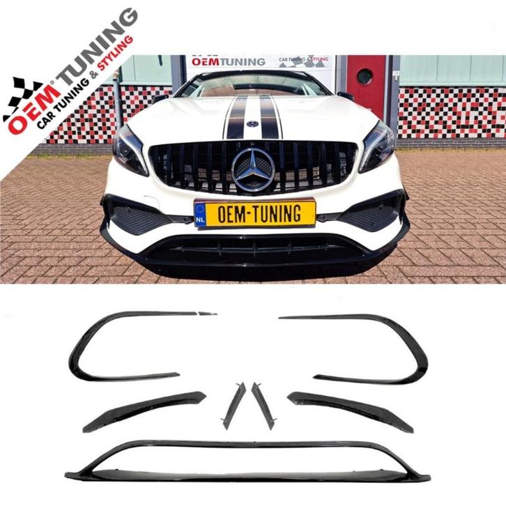 AERO SPOILER KIT | W176 AMG VOORBUMPER | 2016 – 2019 |, Auto diversen, Tuning en Styling, Ophalen of Verzenden