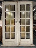 Set schuif / en-suite deuren met glas in lood 214x146cm., Ophalen of Verzenden