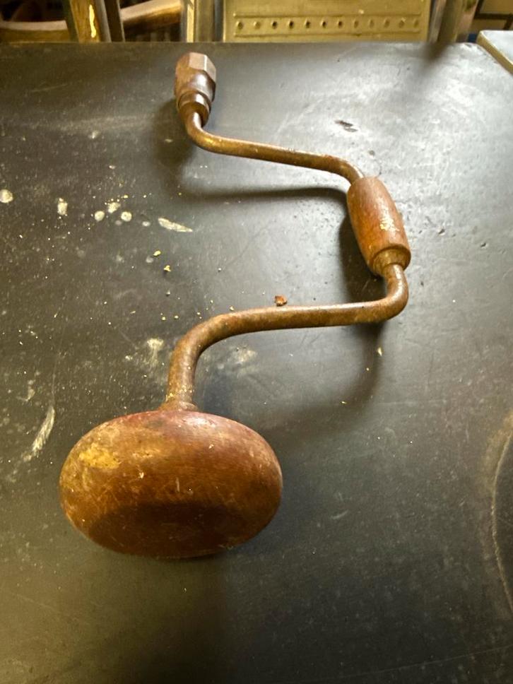 Antieke Houtboor - Handboor, Antiek en Kunst, Antiek | Gereedschap en Instrumenten, Ophalen of Verzenden