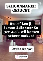 SCHOONMAKER GEZOCHT, Schoonmaken woning
