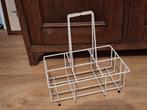 Vintage metalen flessenmand, flessenrek, Ophalen, Gebruikt