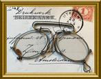 Antiek inklapbaar brilletje, pince nez, Antiek en Kunst, Ophalen of Verzenden