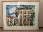 Aquarel kunstwerken stadsgezichten, Antiek en Kunst, Kunst | Litho's en Zeefdrukken, Ophalen