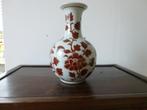 vazen, vazen, chinese porselein vazen met pioenroos en vogel, Gebruikt, Wit, Aardewerk of Porselein, Ophalen of Verzenden