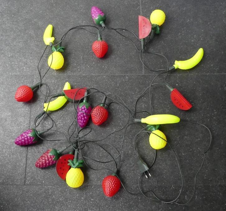 Lichtsnoer met fruitlampjes feestverlichting party lights, Huis en Inrichting, Lampen | Overige, Gebruikt, Ophalen of Verzenden