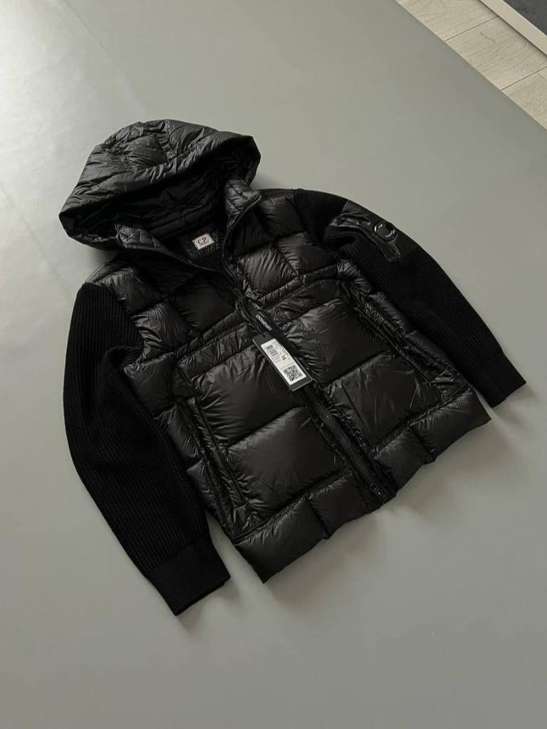 C.P. Company knitwear jacket in extra fijne merino wol met, CP Company, Zwart, Nieuw, Overige maten