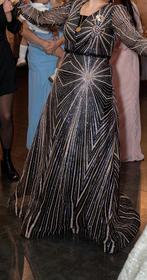 Prachtige avondjurk/galajurk zwart goud, Ophalen of Verzenden, Zo goed als nieuw, Wit, Trouwjurk