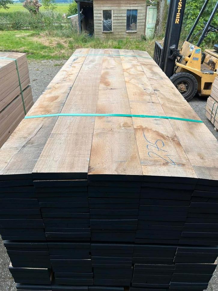 Rustiek eiken planken te koop. 335 cm lang 24 cm en breder., Doe-het-zelf en Verbouw, Hout en Planken, Nieuw, Plank, Eiken, 300 cm of meer
