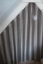 gordijn schuine wand balken 2 stuks bv voor zolder, Ophalen, 200 cm of meer, Bruin, Zo goed als nieuw