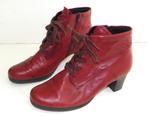 Rode Gabor enkellaarsjes maat 7½ (41/41½), Lage of Enkellaarzen, Ophalen of Verzenden, Zo goed als nieuw, GABOR