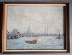 Schilderij Rotterdams havengezicht, Antiek en Kunst, Kunst | Schilderijen | Klassiek, Ophalen