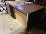 Gispen bureau  met schuiflades Metaal., Ophalen of Verzenden, Gebruikt, Bureau
