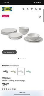 IKEA FÄRGKLAR Servies 18-delig ongeopend, Huis en Inrichting, Keuken | Servies, Nieuw, Ophalen of Verzenden, Effen, Aardewerk