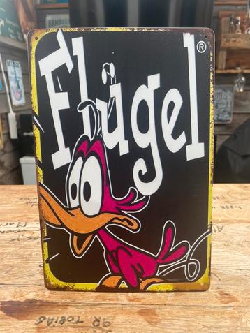 Flugel Emaille Bordje • Mancave / Bar / Café decoratie. beschikbaar voor biedingen
