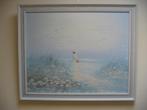 36PR03: Schilderij: Meisje aan zee, Ophalen, Minder dan 50 cm, Zo goed als nieuw, Schilderij