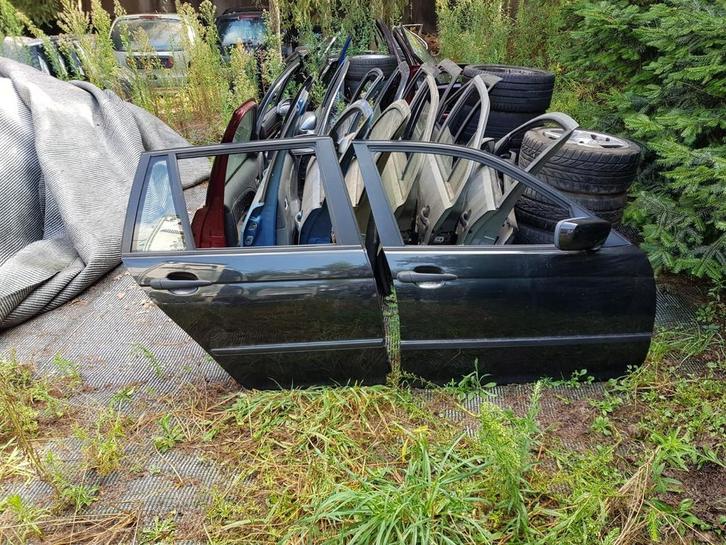 BMW 3SERIE E46 PORTIEREN RV+RA BJ 98 TOT 2004, Auto-onderdelen, Carrosserie en Plaatwerk, Deur, Gebruikt, Ophalen of Verzenden