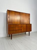 Vintage Deense Teak Dressoir Kast Sideboard Retro Design, 100 tot 150 cm, Teakhout, Ophalen of Verzenden, Zo goed als nieuw