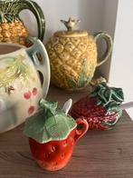 Antieke Faience Ananas Theepot, Gebruikt, Overige typen, Ophalen of Verzenden, Overige stijlen