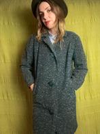 Vintage jas / lange blazer - groen - gemêleerd - 36/S, Ophalen of Verzenden, HGV, Vintage, Hippiegalorevintage@gmail.com