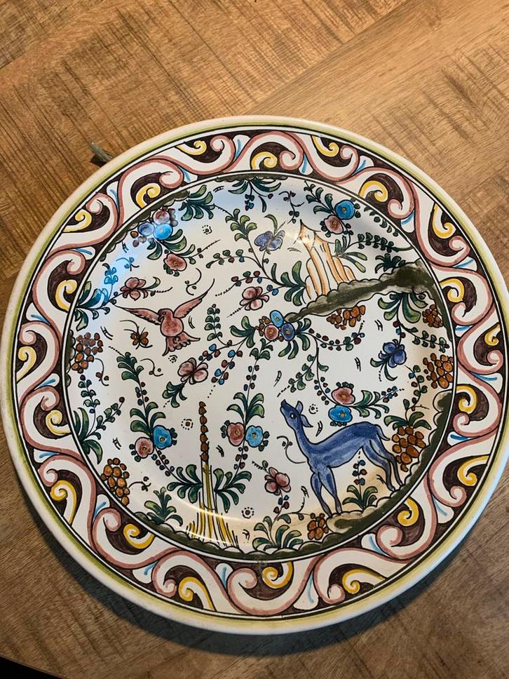 Handgeschilderd Portugees Bord, Antiek en Kunst, Antiek | Wandborden en Tegels, Ophalen of Verzenden