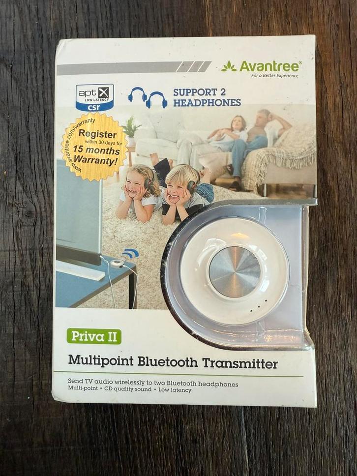Avantree Priva II bluetooth transmitter, Hobby en Vrije tijd, Elektronica-componenten, Zo goed als nieuw, Ophalen of Verzenden