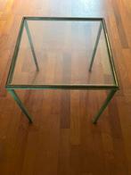 Glazen bijzettafel, Ophalen, Gebruikt, 50 tot 100 cm, Vierkant