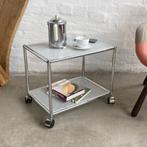 USM Haller - Bijzettafel - lichtgrijs geperforeerd -Opwielen, Minder dan 45 cm, Minder dan 55 cm, Verzenden, Rond