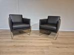 2x Bert Plantagie Pallas - Fauteuils - Bruin - Leder - ZGAN, Voltastraat 21, Barneveld, 75 tot 100 cm, Ophalen of Verzenden, Metaal