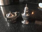 Zilveren strooier en mosterdpotje, Antiek en Kunst, Ophalen of Verzenden, Zilver