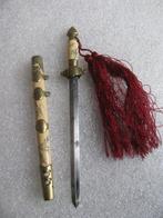 Vintage Briefopener - Chinees Zwaard in Schede 13.5 cm, Verzenden