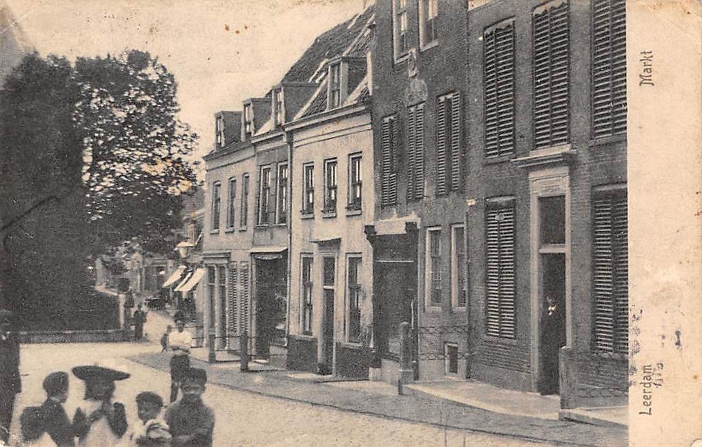 Leerdam - Markt, Ophalen of Verzenden, Voor 1920, Gelopen, Zuid-Holland