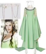 Arwen Groene Lange Cosplay Jurk, tm 3XL, Verzenden, Nieuw, Pak of Jurk