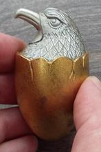 Vintage Metalen Gas Aansteker Adelaar Vogel Ei Vogelei, Nvt., Gebruikt, Ophalen of Verzenden, Aansteker