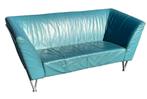 Harvink dr. Jazz 2-zits bank, turquoise leer, Memphis, Huis en Inrichting, Banken | Sofa's en Chaises Longues, 150 tot 200 cm