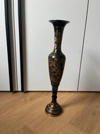 Vintage Indiase Vaas - Handgemaakt, Overige materialen, Gebruikt, 50 tot 75 cm, Zwart