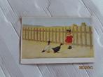 oude kinderkaart meisje en eenden, Ophalen of Verzenden, 1920 tot 1940, Gelopen, Kinderen