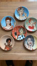 6-delig (taart-dessert-ontbijt) uniek servies 21cm, Nieuw, Ophalen of Verzenden, Bord(en), Overige stijlen
