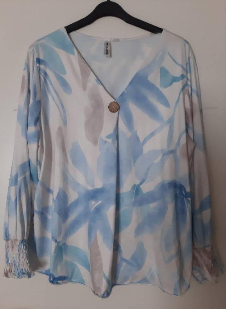 DA9 >> Gaaf tuniek-top 1x gedragen Mt XL, Kleding | Dames, Blouses en Tunieken, Nieuw, Maat 46/48 (XL) of groter, Wit, Ophalen of Verzenden