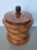 grote houten urn vakmanschap houtbewerking handmade h= 24cm, Ophalen of Verzenden, Nieuw