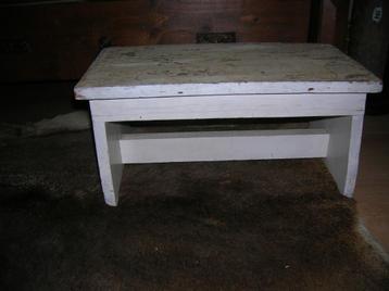 oud opstapje vensterbankje 40 x 22 cm. beschikbaar voor biedingen