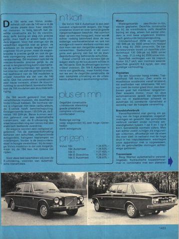 Autokampioen test Volvo 164 E Automaat 1973 beschikbaar voor biedingen