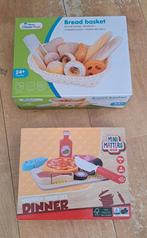 Speelgoed Keuken: Broodmand & Vlees/Vis - Nieuw, Ophalen of Verzenden, Nieuw, Hout, Speelkeuken-accessoire