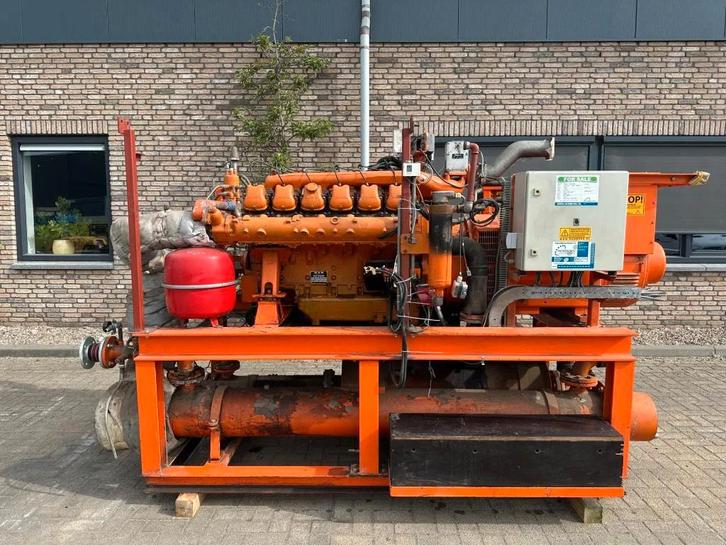 MAN E2842E Stamford 295 kVA gas WKK generatorset good condit, Zakelijke goederen, Machines en Bouw | Aggregaten, Ophalen of Verzenden