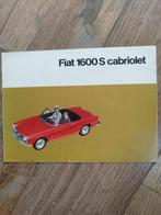 Fiat 1600 S Cabriolet - Originele Brochure 1963, Gelezen, Ophalen of Verzenden, Overige merken, Fiat
