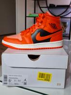 Nike Air Jordan 1 Mid 'Orange Black' maat 36, Overige kleuren, Nike, Nieuw, Ophalen of Verzenden