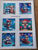 collage vellen kerst 001 t/m 020, Ophalen of Verzenden, Nieuw, Kerst, Knipvel