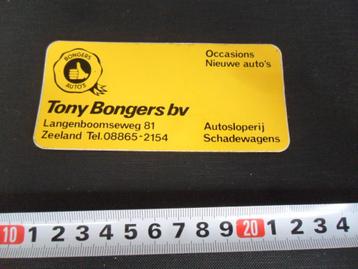 sticker Zeeland Tony Bongers bv Autosloperij Schadewagens  beschikbaar voor biedingen