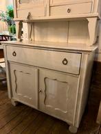 Landelijke oude brocante vitrine servies keuken buffet kast, Antiek en Kunst, Ophalen