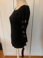 Zwarte top met veters - offshoulder- universele maat, Ophalen of Verzenden, Gedragen, Zwart